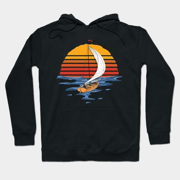 Vintage Sailing Boat Gift Hoodie by USProudness